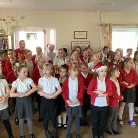 School choir singing at the Evergreens
